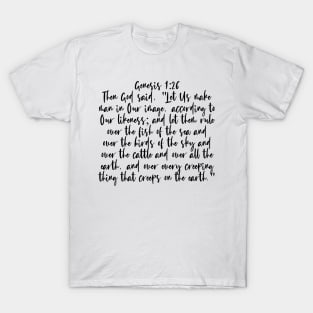 Genesis 1:26 Bible Verse T-Shirt